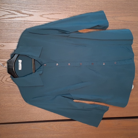 Apt. 9 Tops - Apt.9 Marx Kors womens gorgeous deep teal stretch blouse size 1X